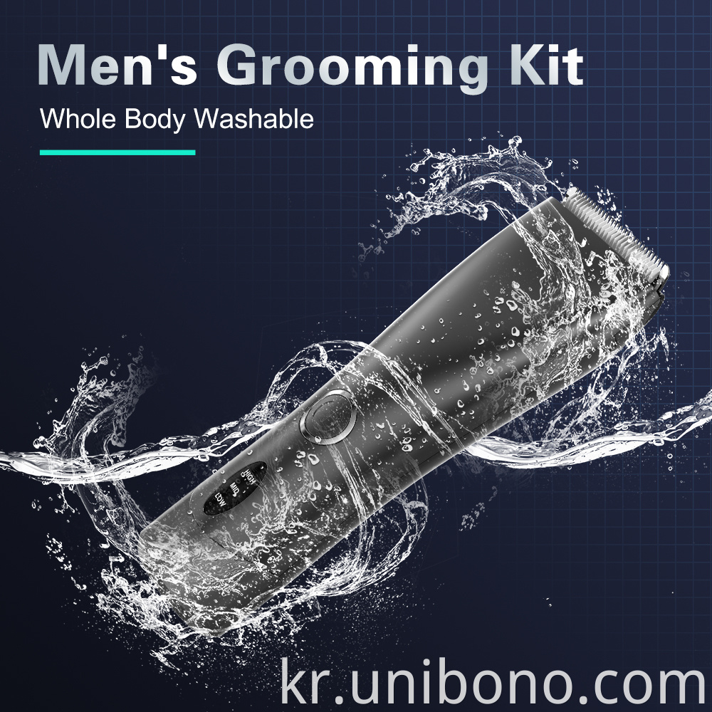 Waterpoof painless rechargeable men's body hair trimmer